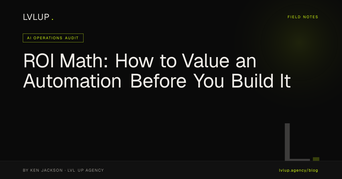 ROI Math: How to Value an Automation Before You Build It