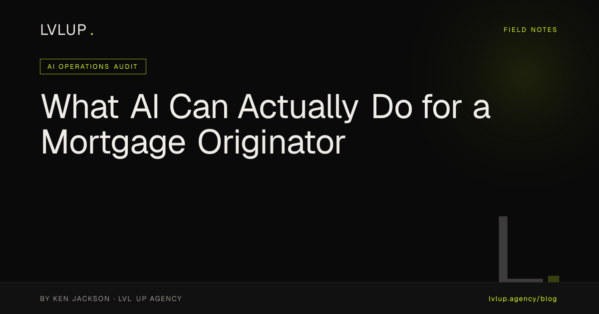 What AI Can Actually Do for a Mortgage Originator